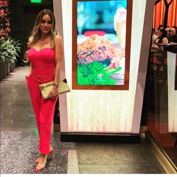 express hot pink jumpsuit